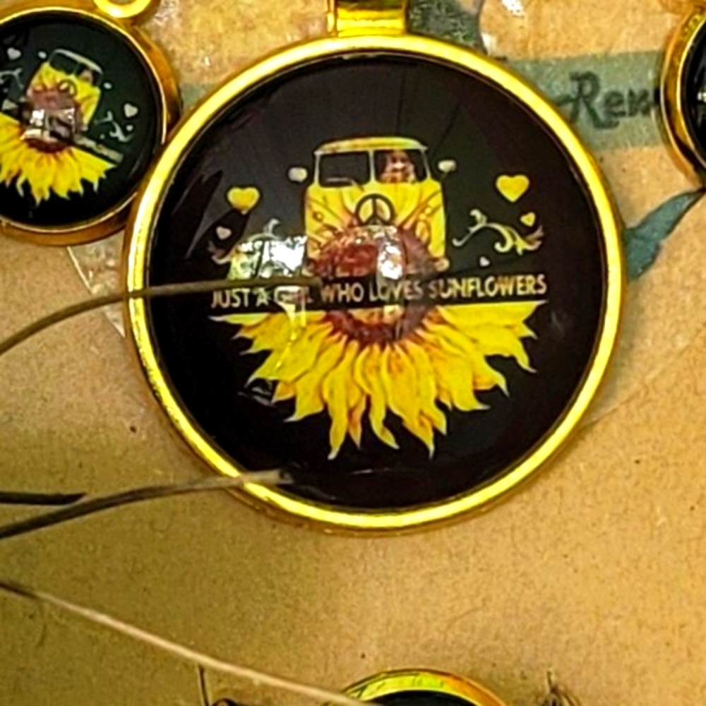 Sunflower Van Gold Plated Necklace Set - Gold Plated-NWT
